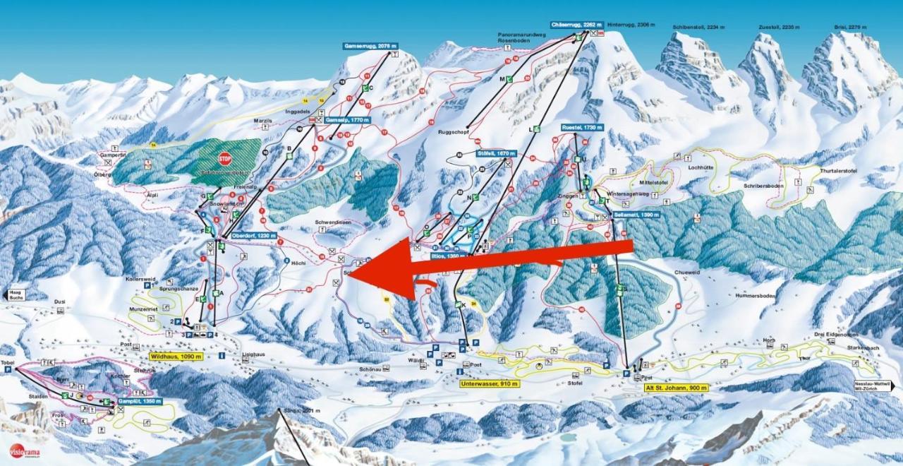 Beautiful Chalet On The Piste In Swiss Alps Alt St. Johann Exteriör bild